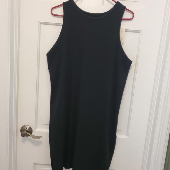 NWT A New Day Black Ribbed Knit Sleeveless Tank Dress Size XXL, Casual - Picture 5 of 7